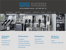 Tablet Screenshot of glovebox-systems.com